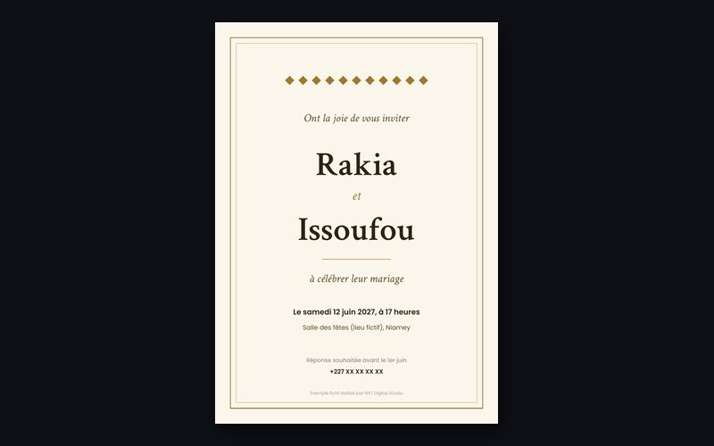 Invitation de mariage
