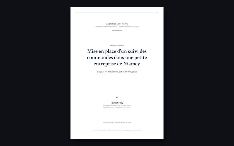 Rapport de stage